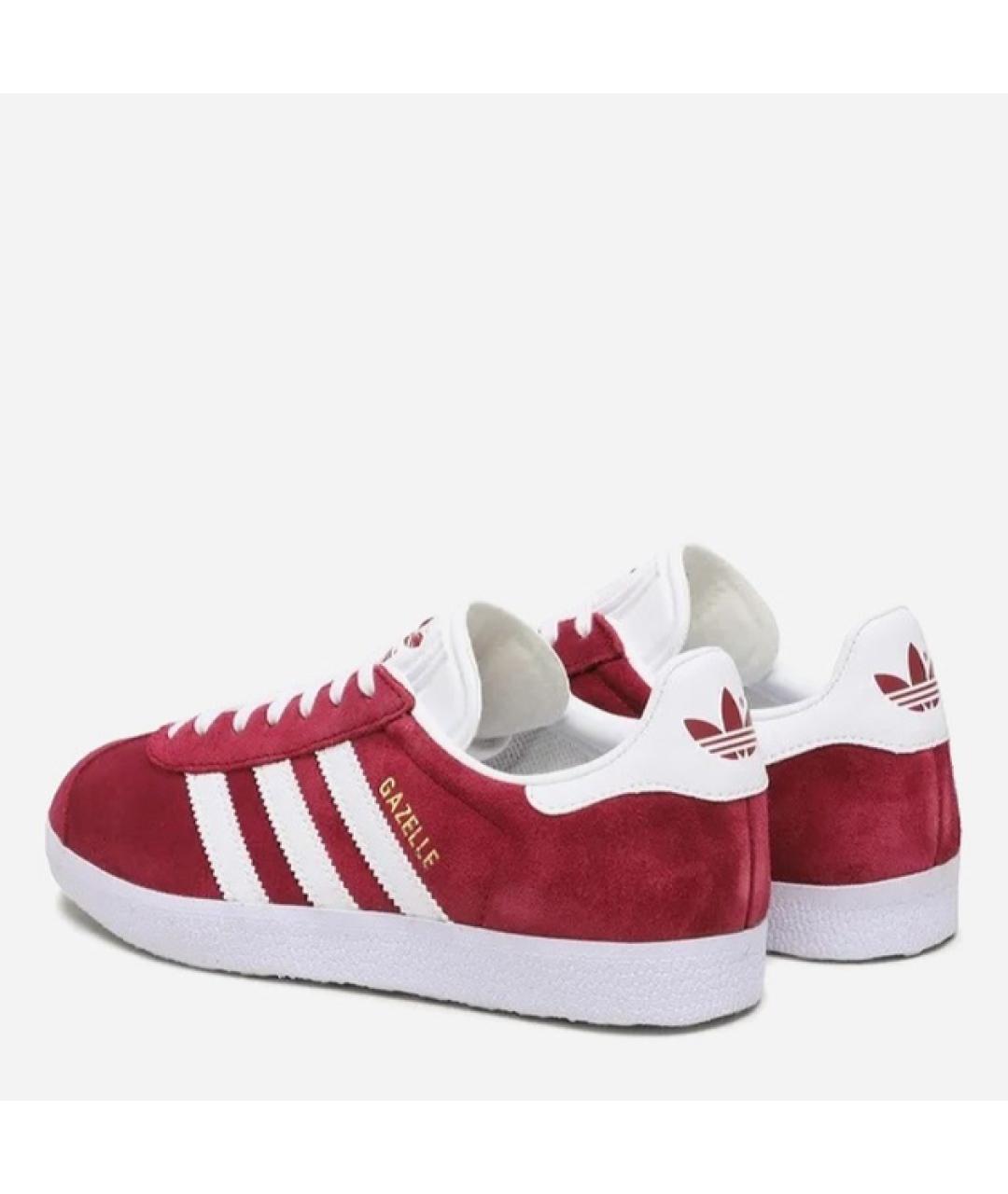 ADIDAS Бордовые замшевые кроссовки, фото 4