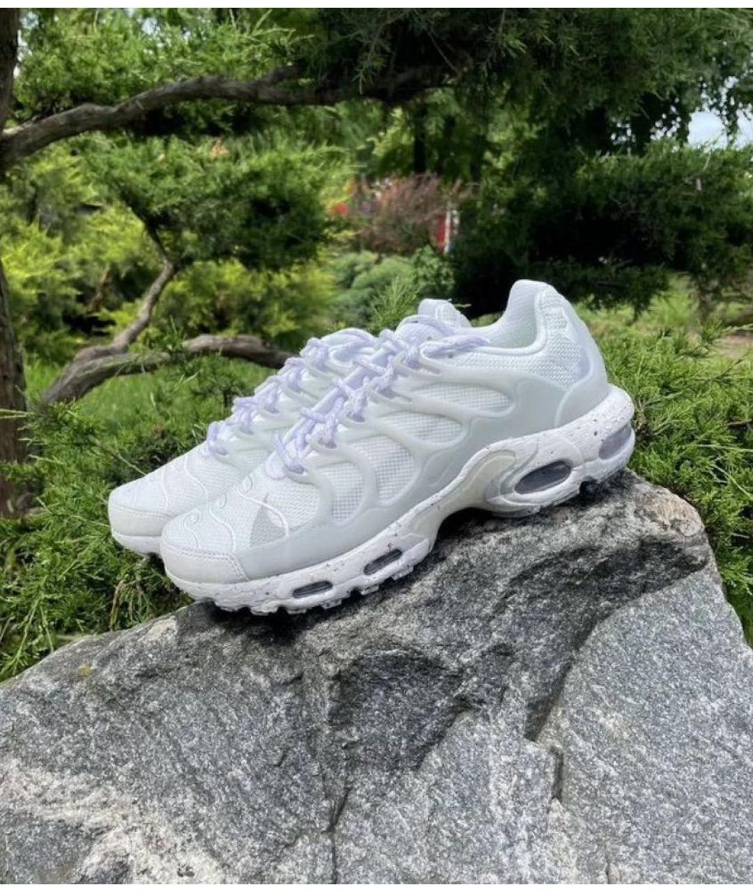 NIKE Белые текстильные низкие кроссовки / кеды, фото 6
