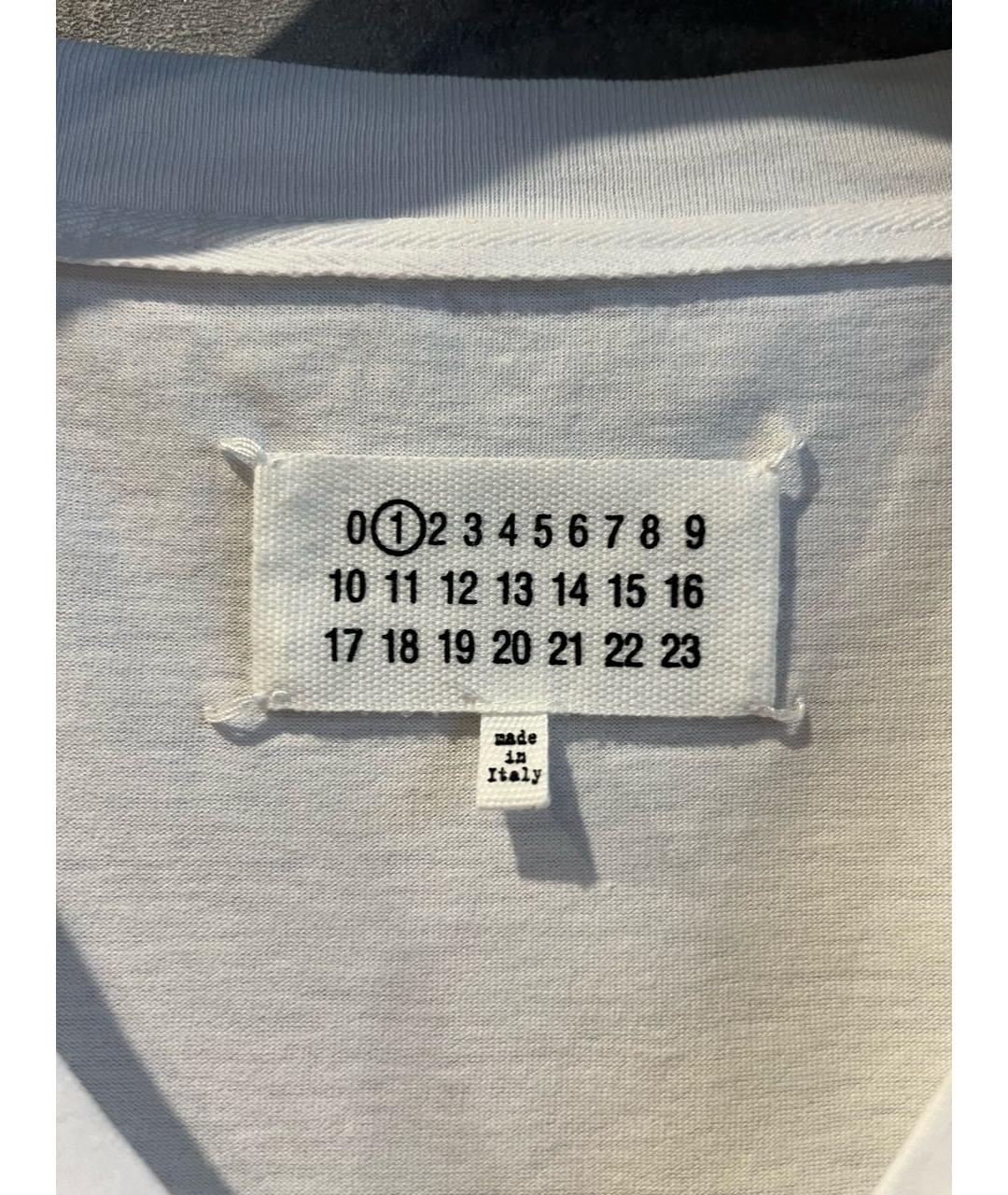 MAISON MARGIELA Белая хлопковая футболка, фото 3