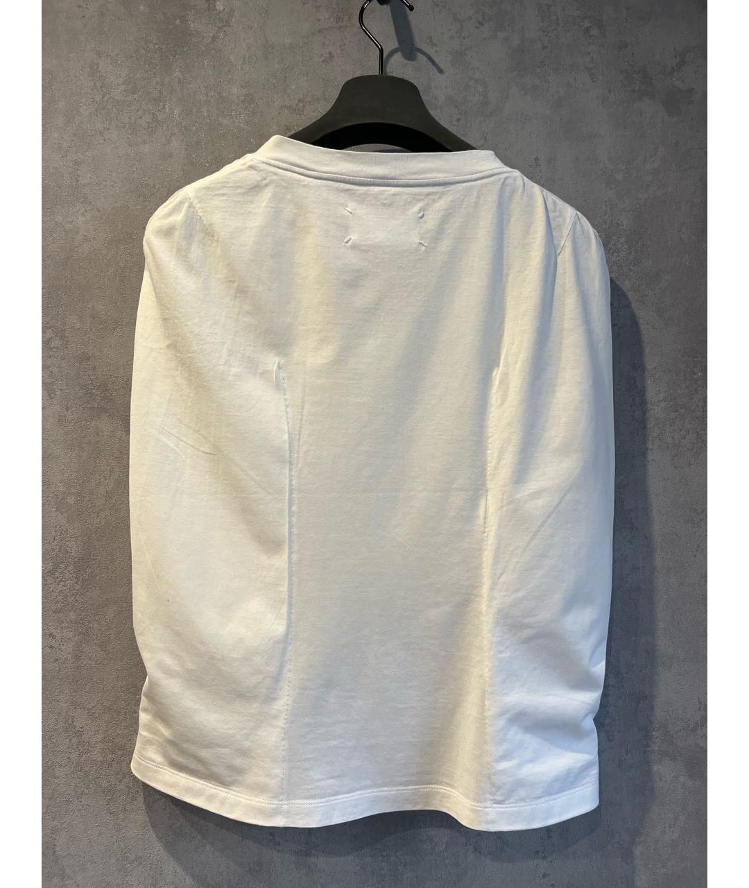 MAISON MARGIELA Белая хлопковая футболка, фото 4