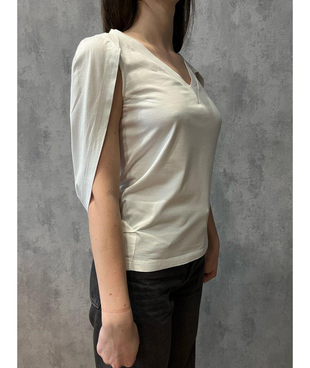MAISON MARGIELA Белая хлопковая футболка, фото 6