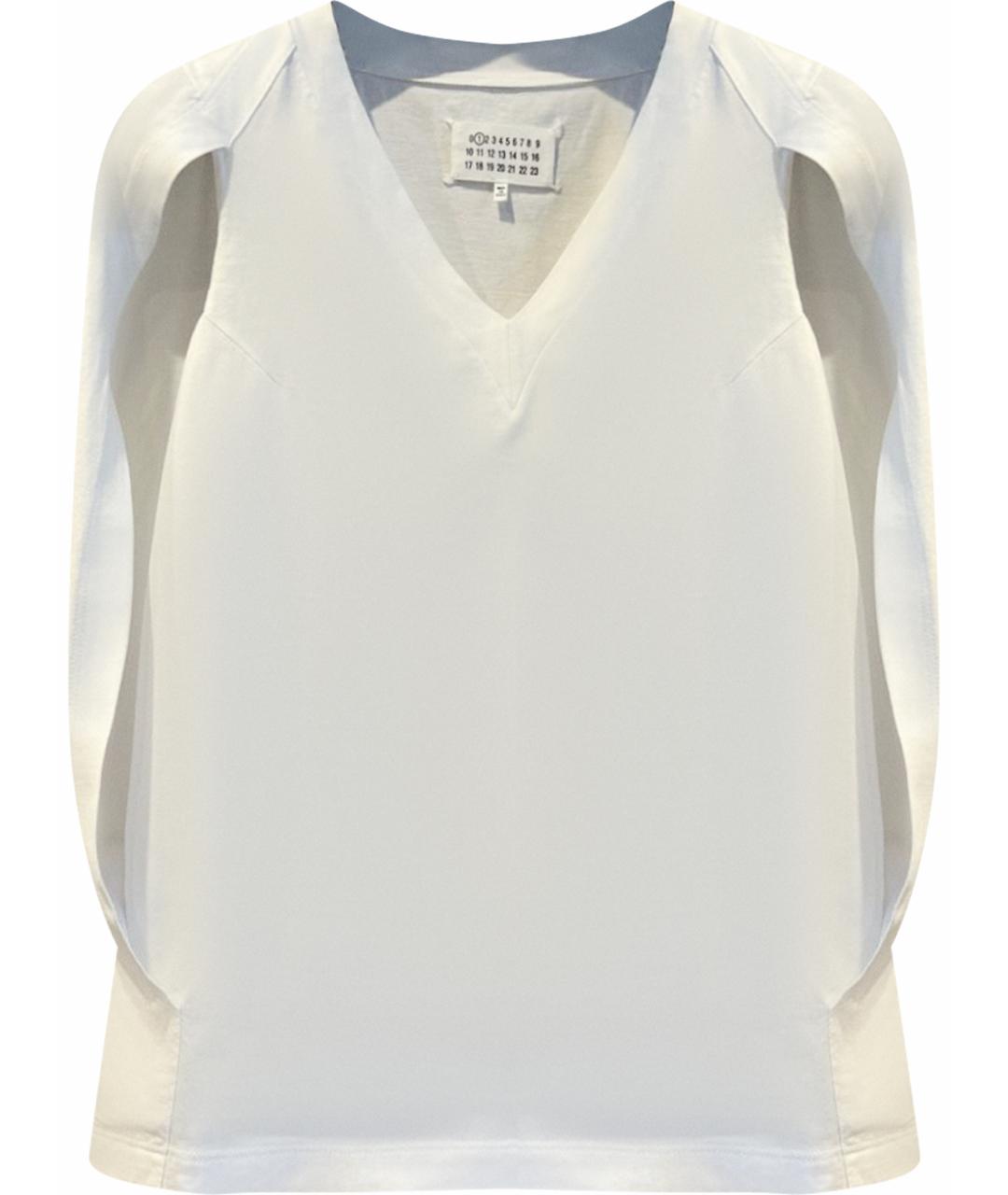 MAISON MARGIELA Белая хлопковая футболка, фото 1