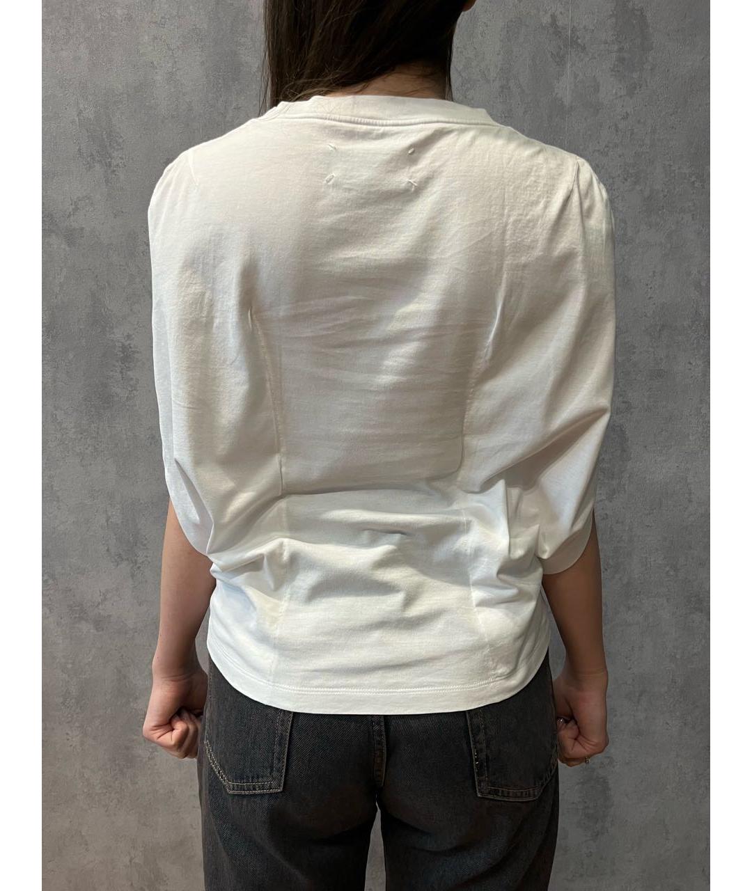MAISON MARGIELA Белая хлопковая футболка, фото 8