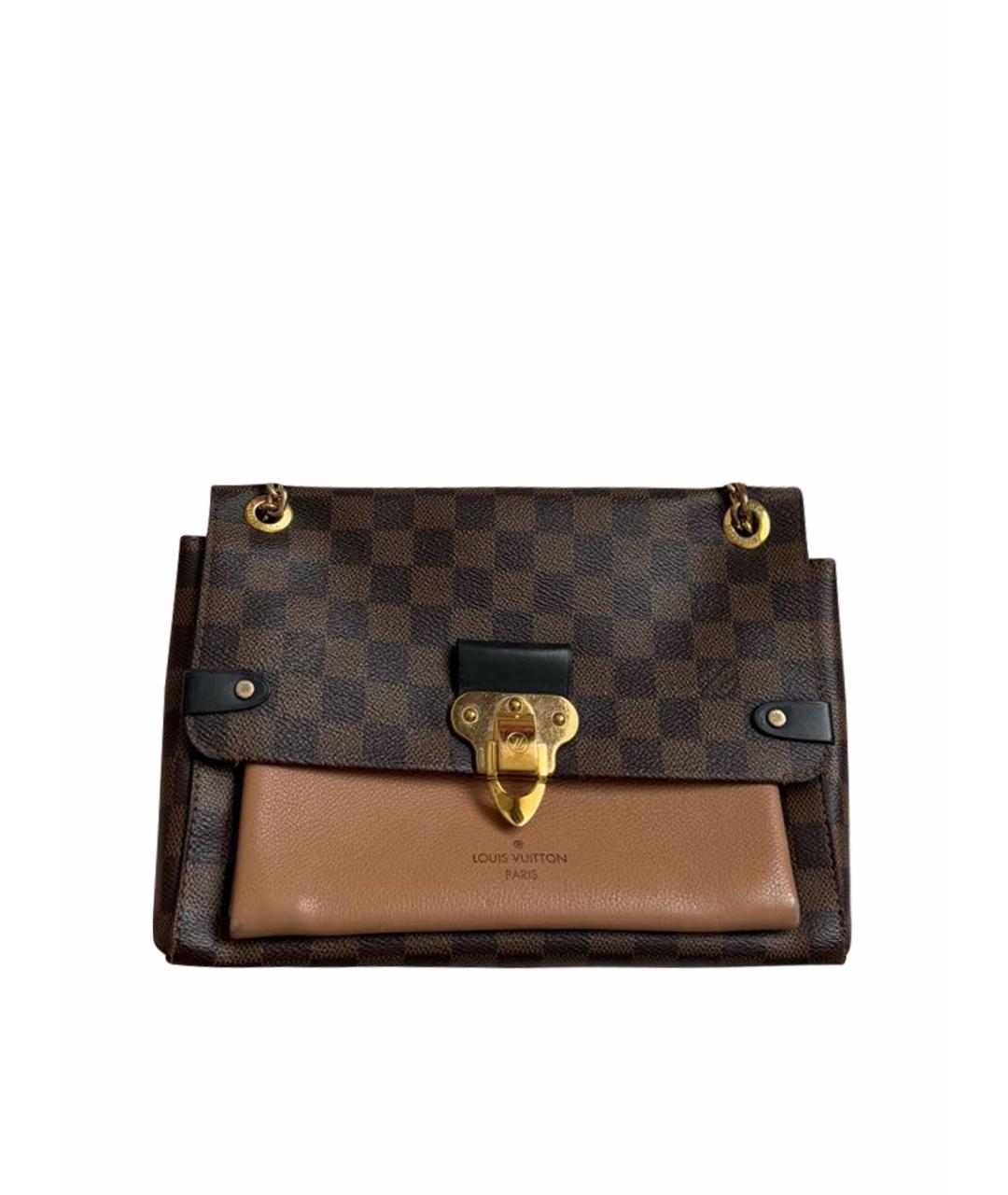 LOUIS VUITTON Коричневая кожаная сумка через плечо, фото 1