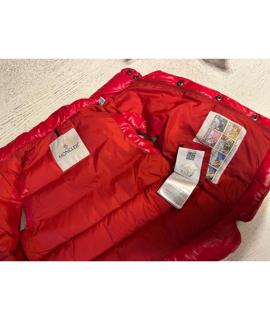 MONCLER Красный полиэстеровый жакет / жилет, фото 4
