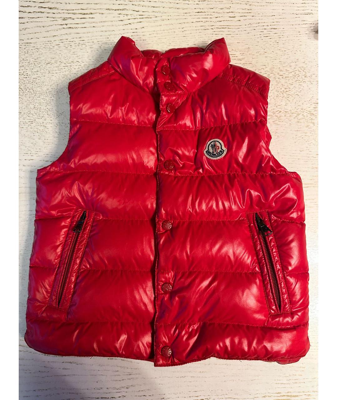 MONCLER Красный полиэстеровый жакет / жилет, фото 9