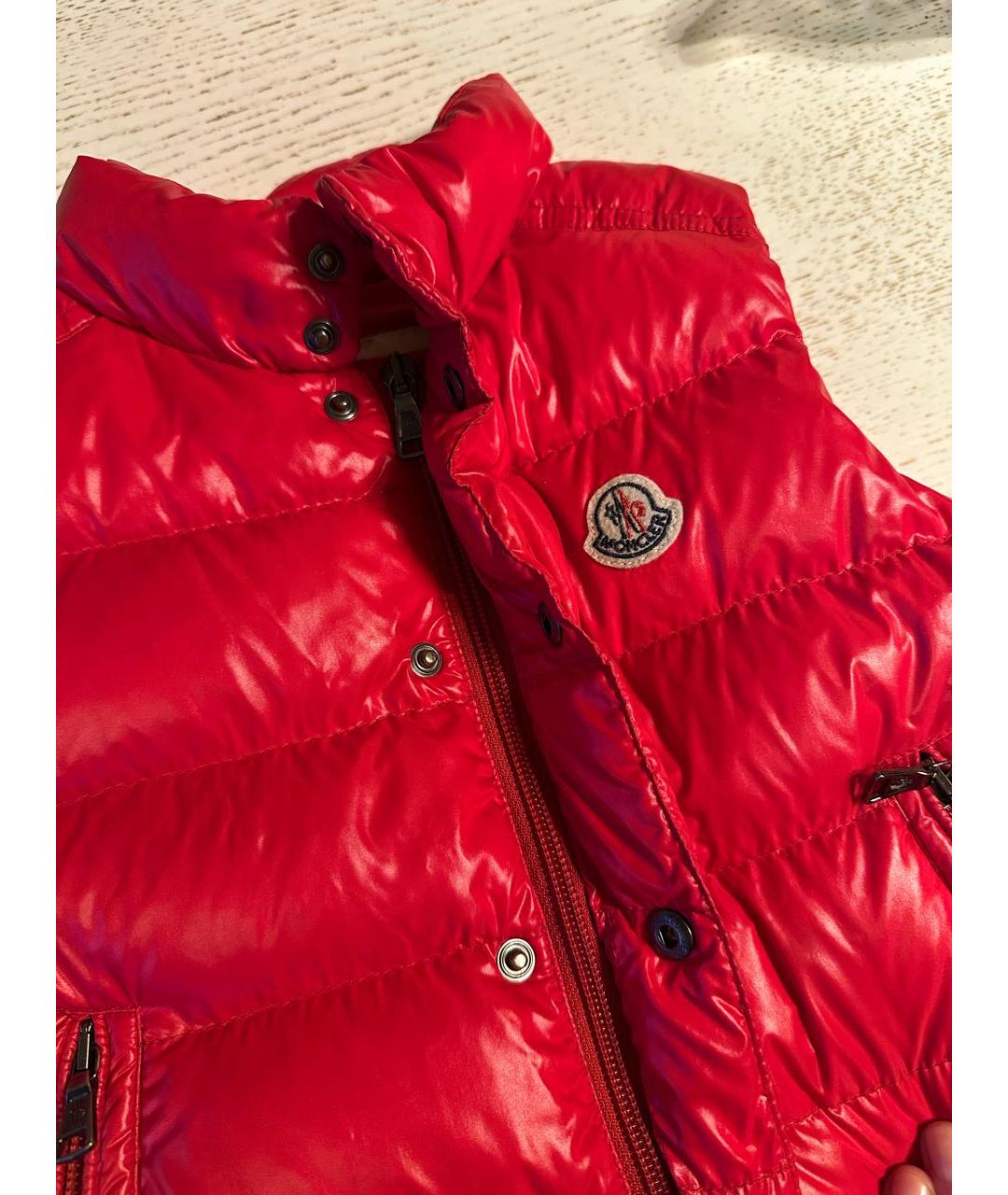MONCLER Красный полиэстеровый жакет / жилет, фото 3
