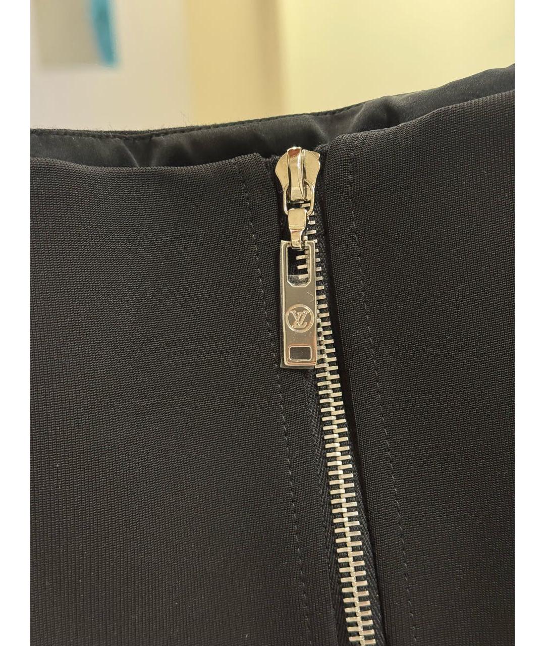 LOUIS VUITTON Черная шерстяная юбка миди, фото 2