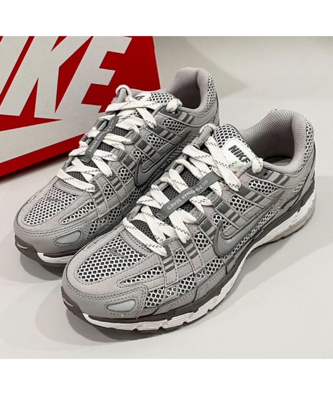 NIKE Серые текстильные низкие кроссовки / кеды, фото 5