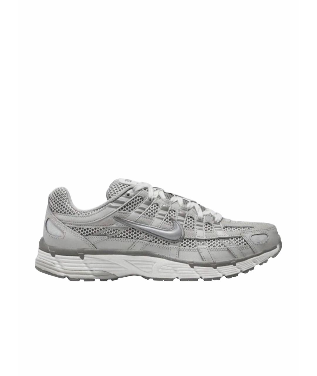 NIKE Серые текстильные низкие кроссовки / кеды, фото 1