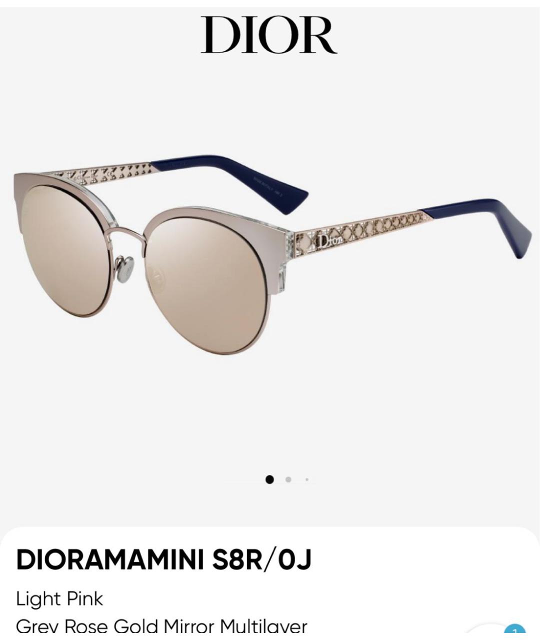 CHRISTIAN DIOR Золотые металлические солнцезащитные очки, фото 7
