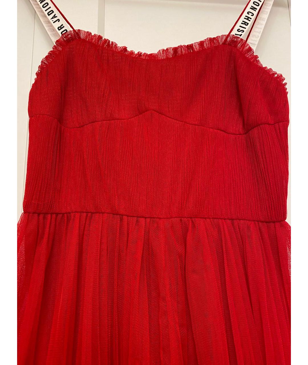 CHRISTIAN DIOR Красное шелковое вечернее платье, фото 3