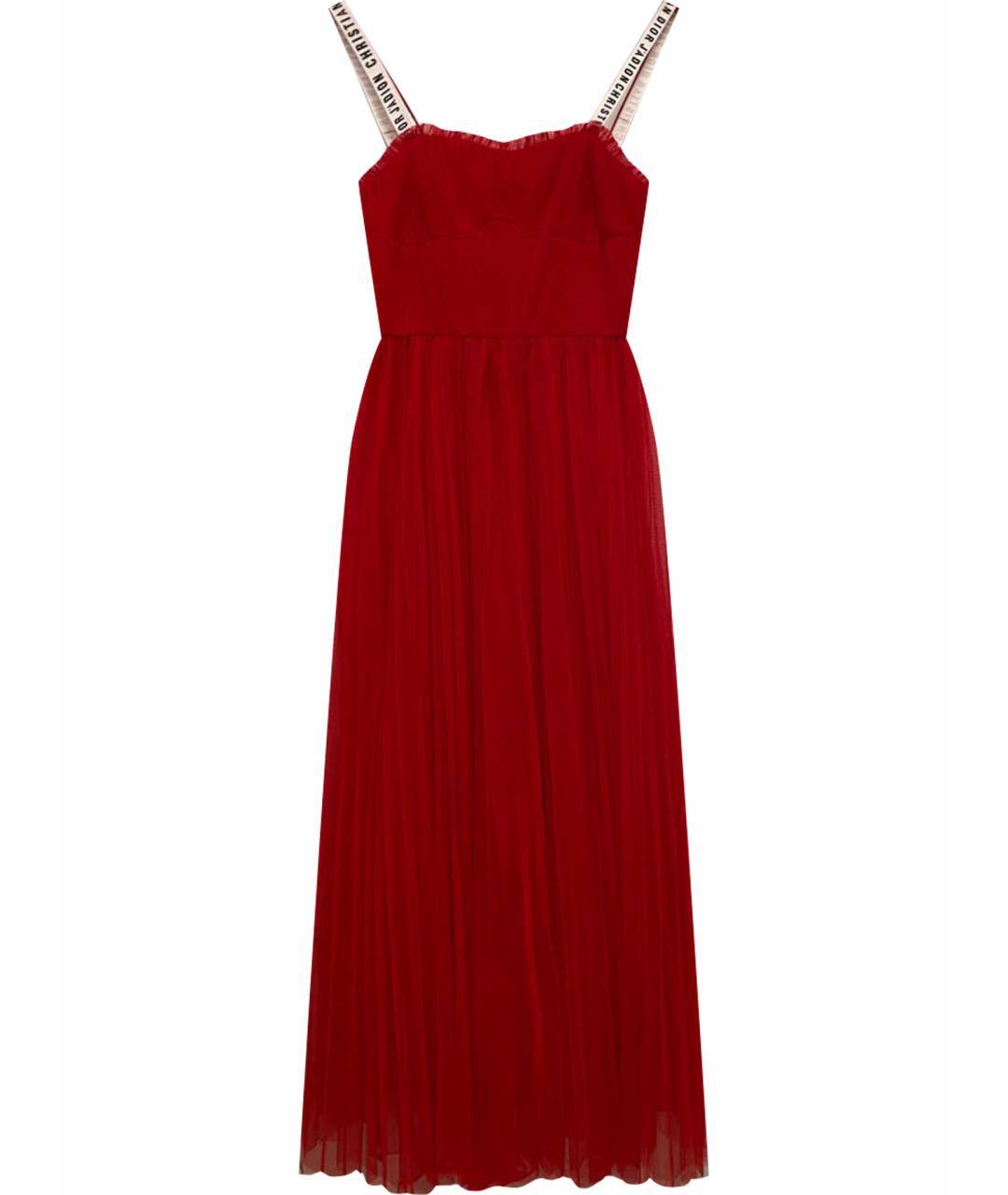 CHRISTIAN DIOR Красное шелковое вечернее платье, фото 1