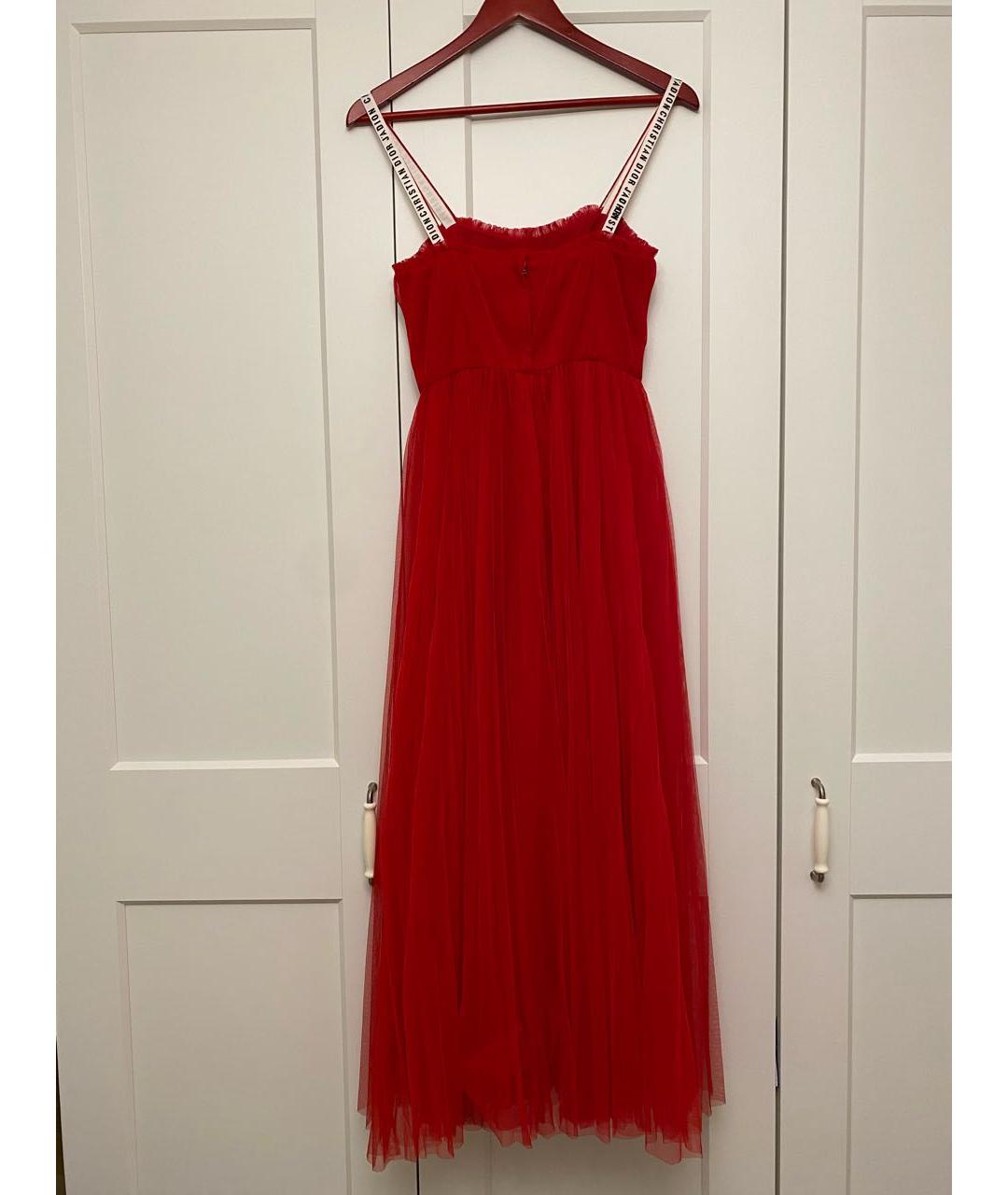 CHRISTIAN DIOR Красное шелковое вечернее платье, фото 2