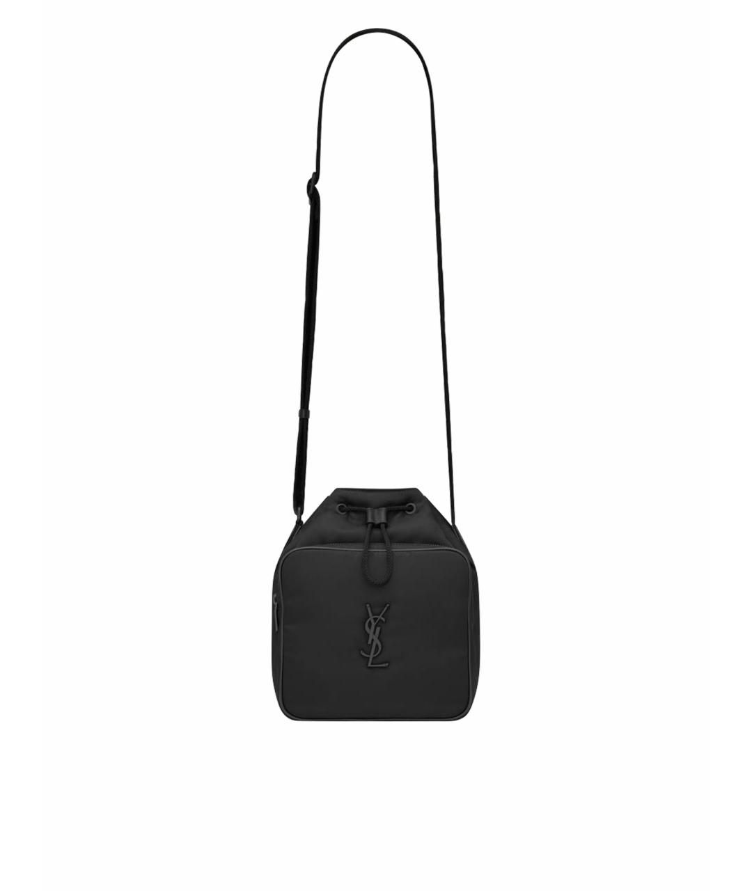 SAINT LAURENT Черная синтетическая сумка на плечо, фото 1