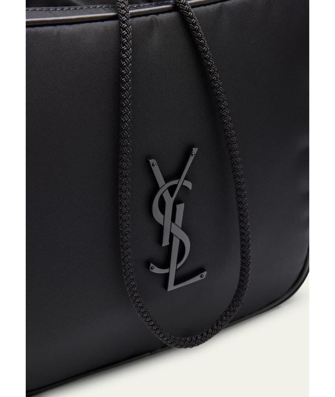 SAINT LAURENT Черная синтетическая сумка на плечо, фото 5