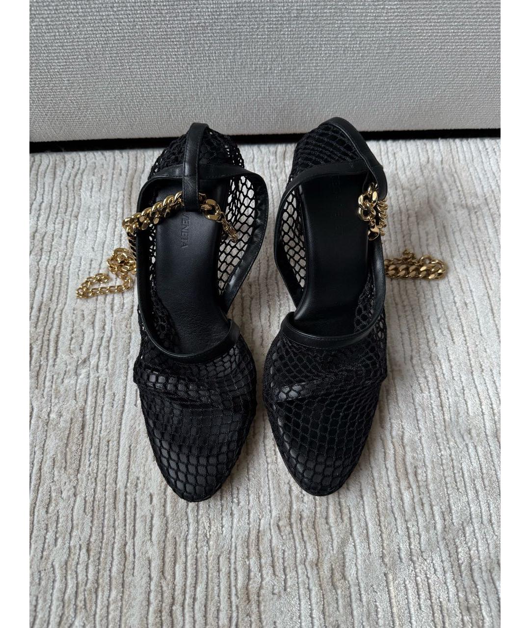BOTTEGA VENETA Черные текстильные босоножки, фото 2