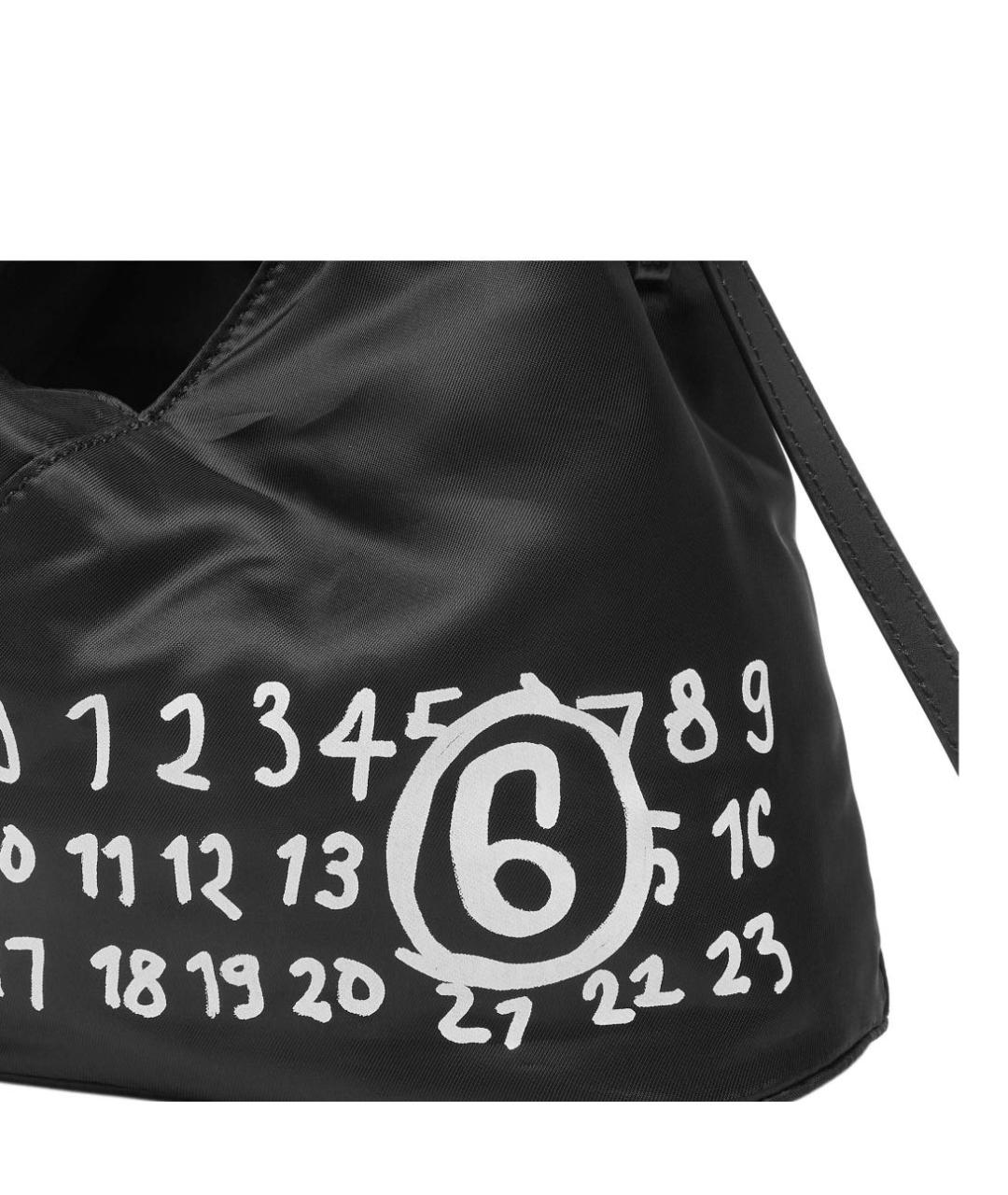 MM6 MAISON MARGIELA Черная синтетическая сумка с короткими ручками, фото 4