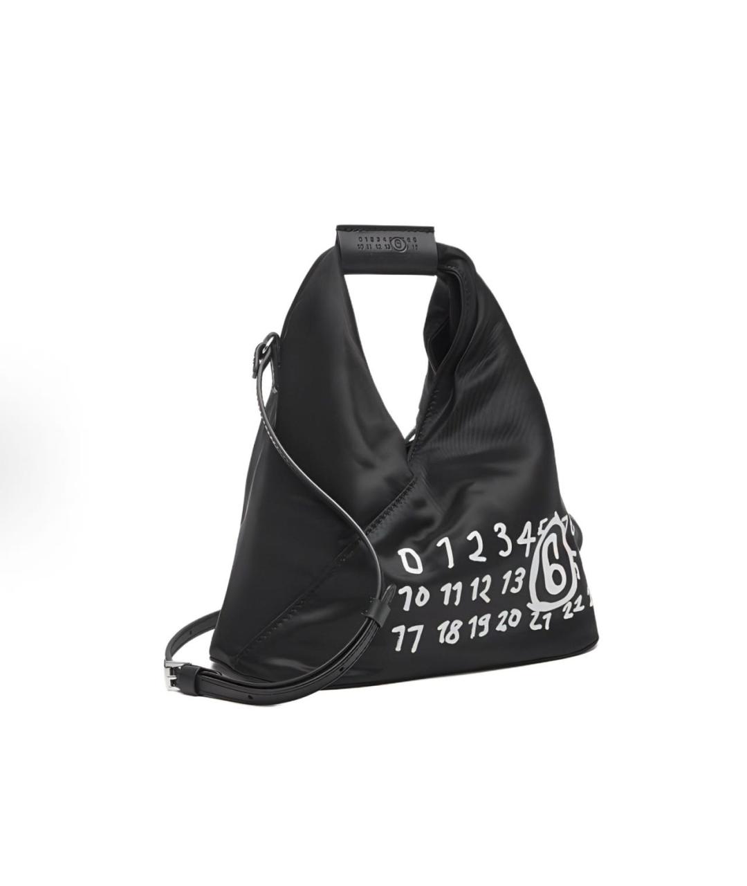 MM6 MAISON MARGIELA Черная синтетическая сумка с короткими ручками, фото 2