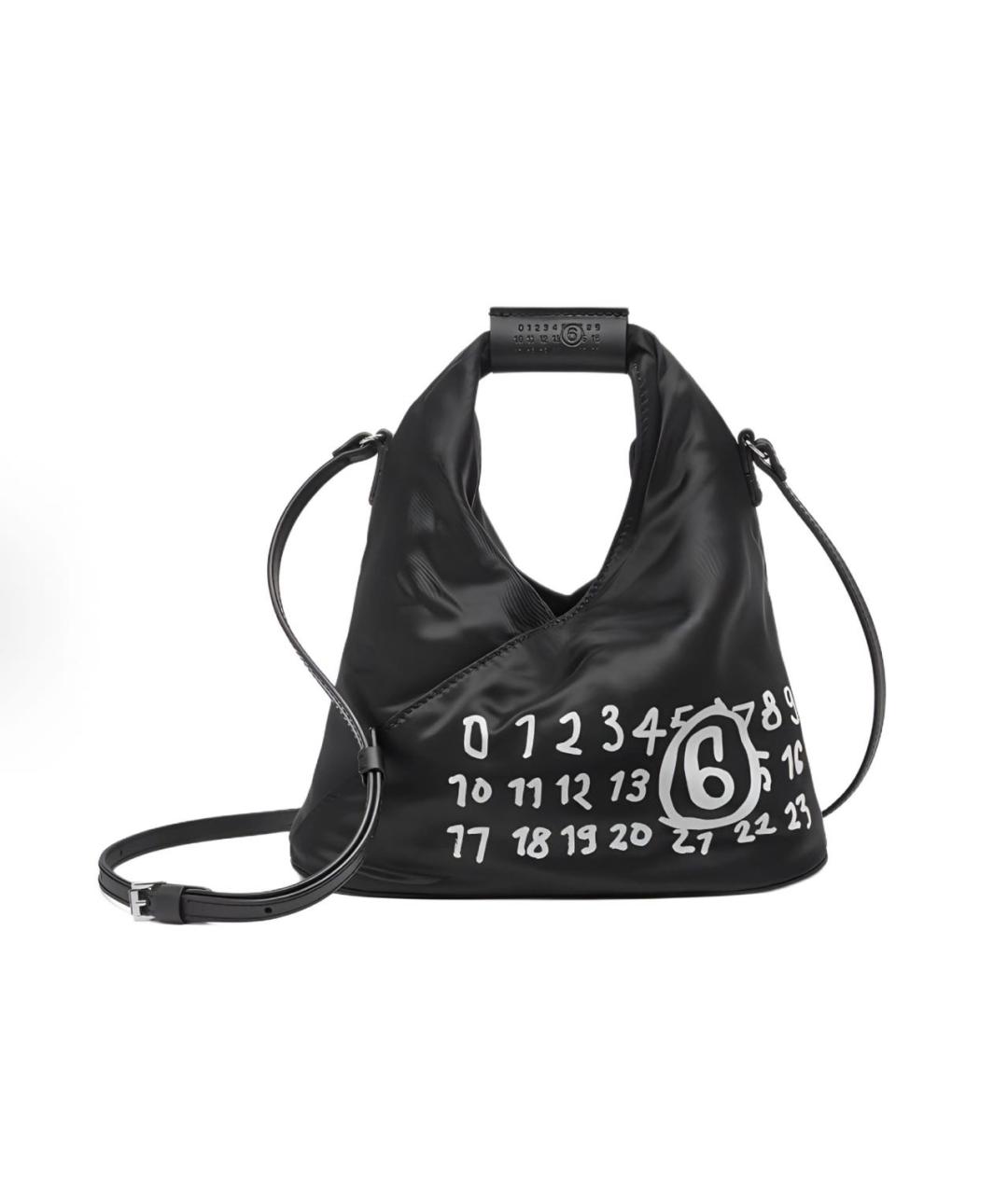 MM6 MAISON MARGIELA Черная синтетическая сумка с короткими ручками, фото 5