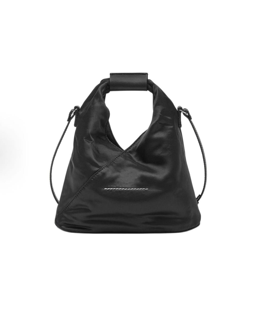 MM6 MAISON MARGIELA Черная синтетическая сумка с короткими ручками, фото 3