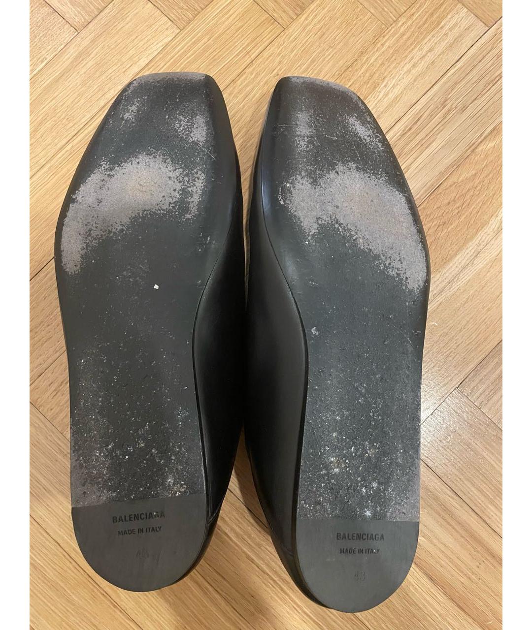 BALENCIAGA Черные кожаные лоферы, фото 5