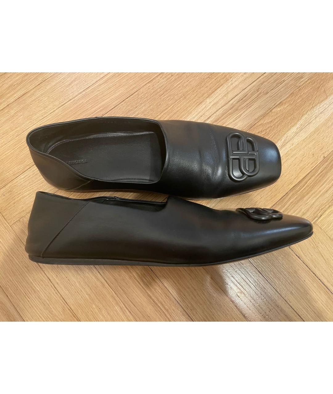BALENCIAGA Черные кожаные лоферы, фото 9