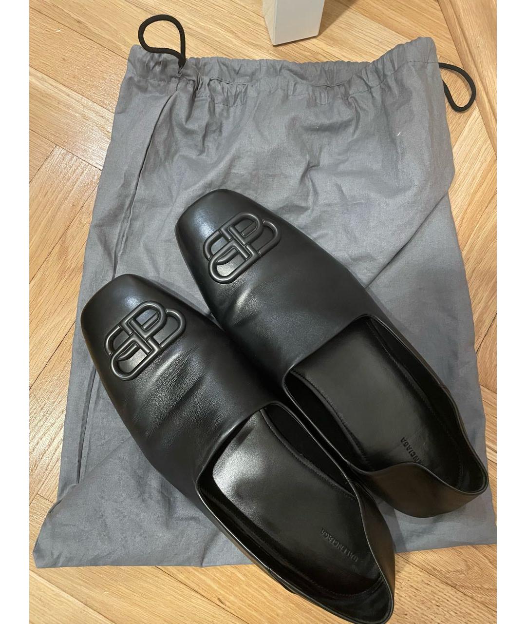 BALENCIAGA Черные кожаные лоферы, фото 8