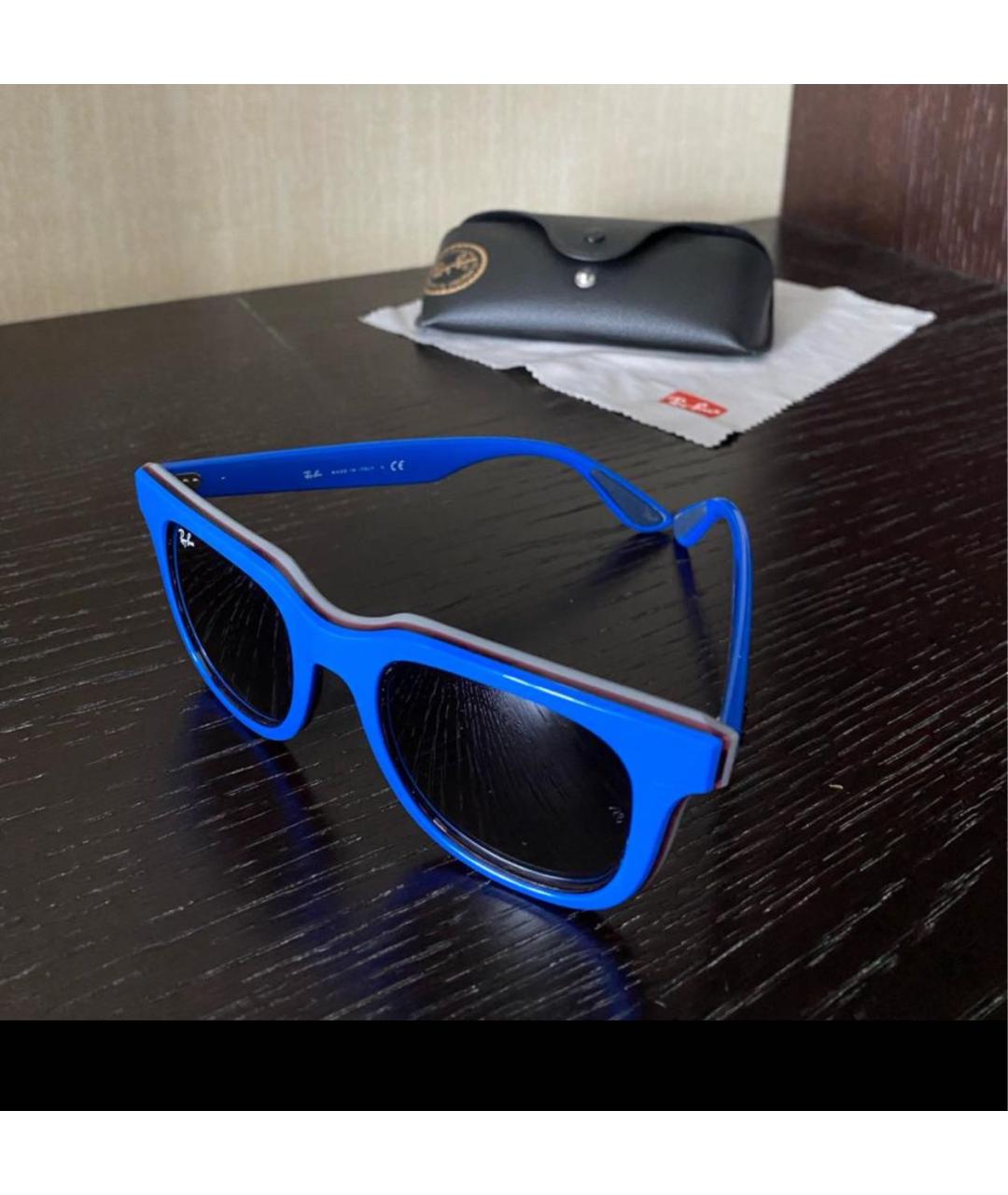 RAY BAN Синие пластиковые солнцезащитные очки, фото 3