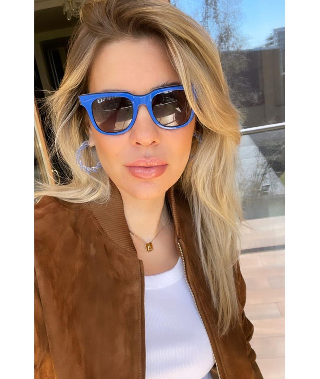 RAY BAN Синие пластиковые солнцезащитные очки, фото 6