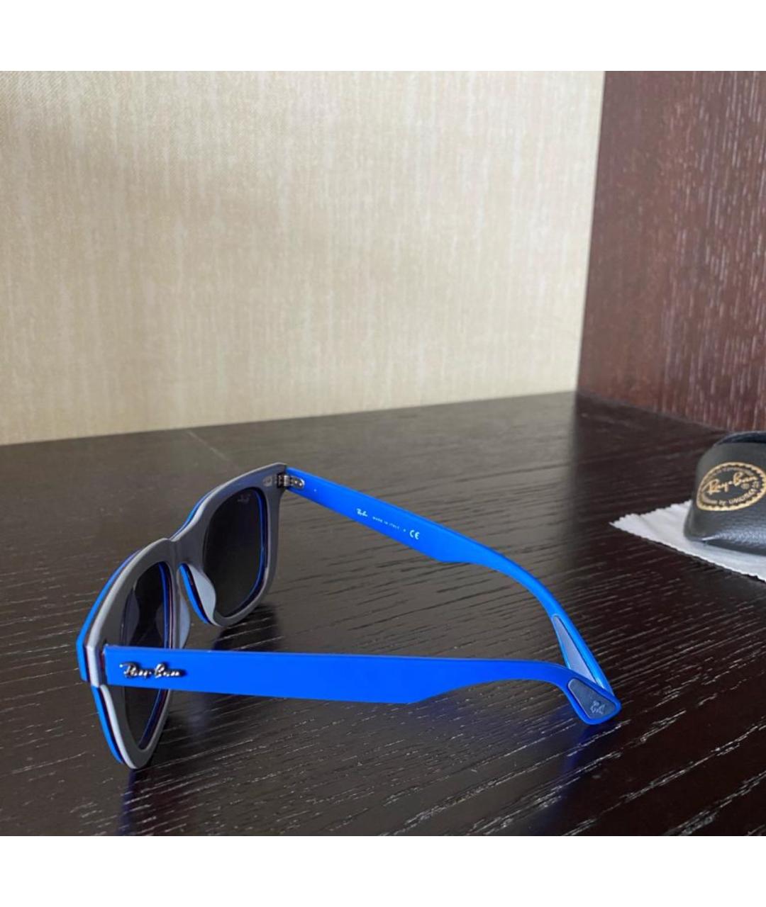 RAY BAN Синие пластиковые солнцезащитные очки, фото 4