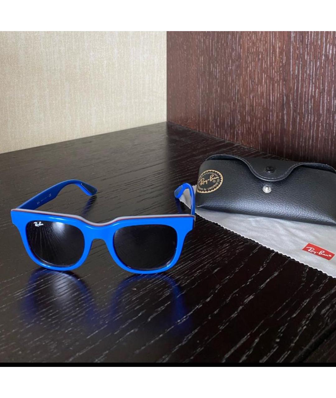 RAY BAN Синие пластиковые солнцезащитные очки, фото 7