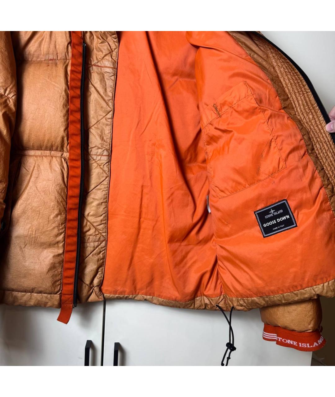 STONE ISLAND Оранжевый пуховик, фото 6
