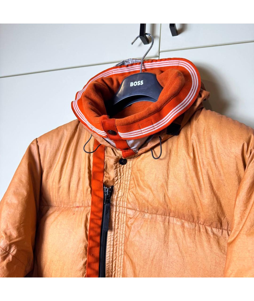 STONE ISLAND Оранжевый пуховик, фото 3