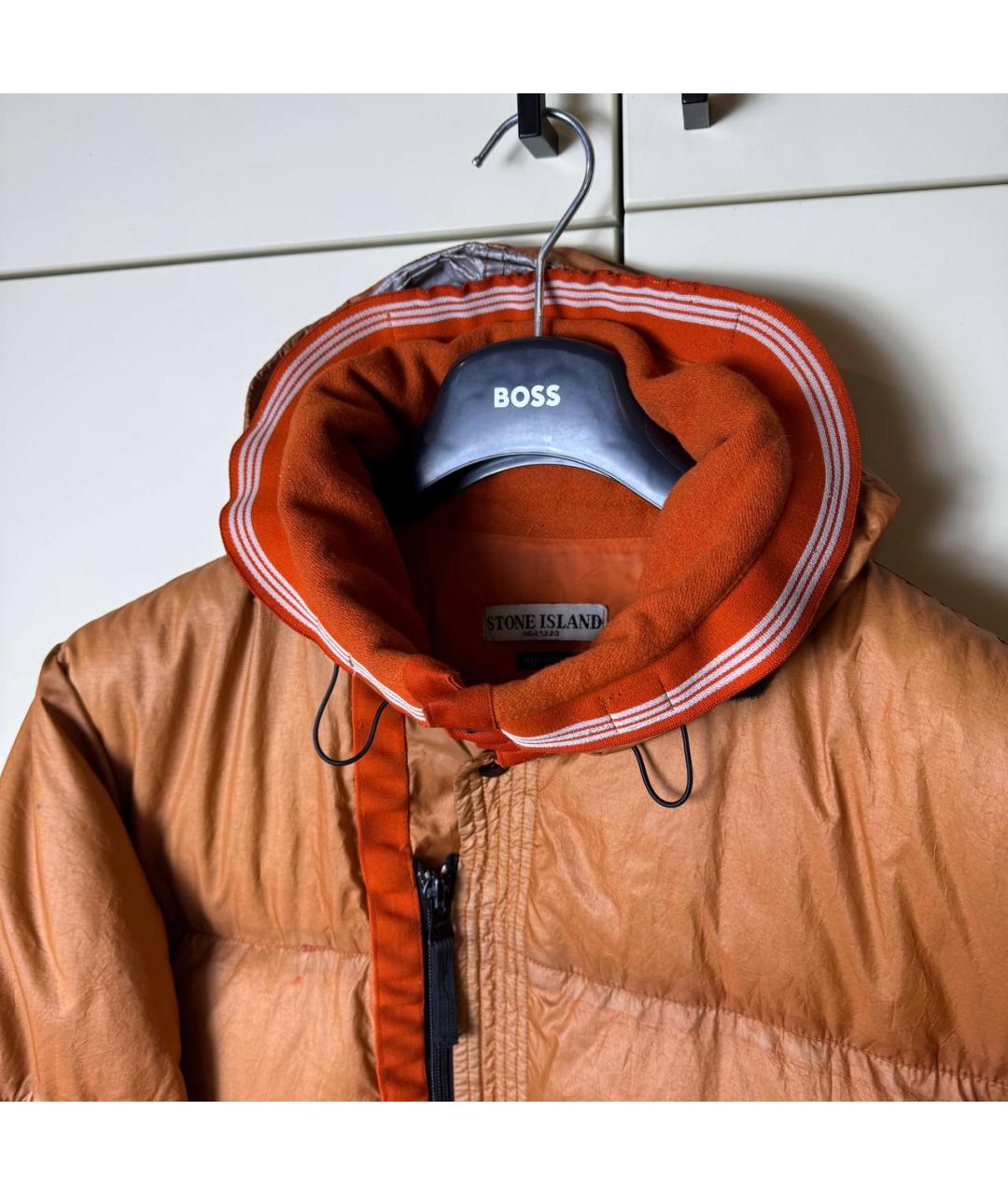 STONE ISLAND Оранжевый пуховик, фото 7