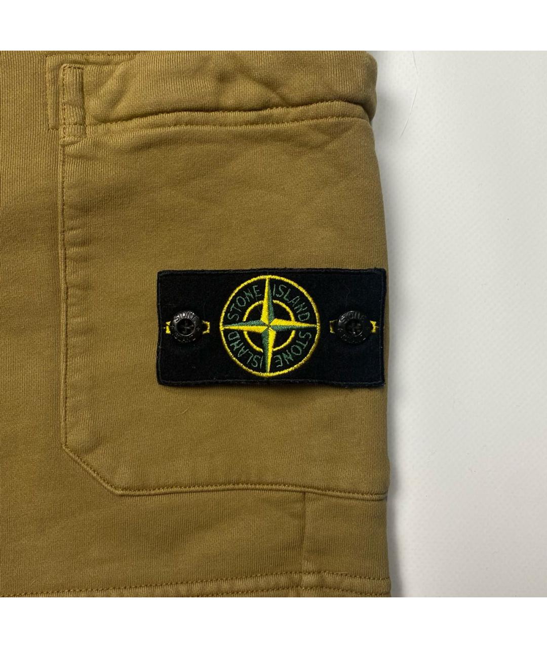 STONE ISLAND Коричневые хлопковые шорты, фото 4