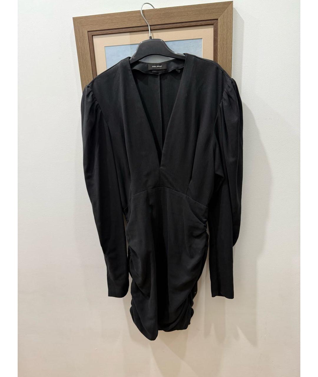ISABEL MARANT Черное вискозное коктейльное платье, фото 2
