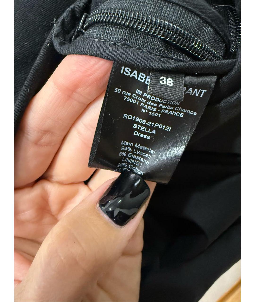 ISABEL MARANT Черное вискозное коктейльное платье, фото 4