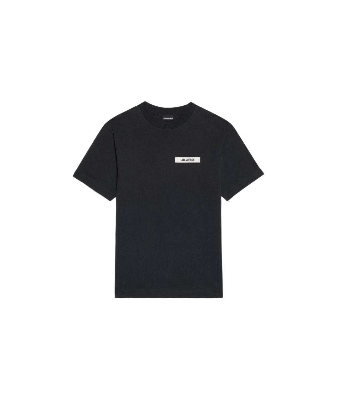JACQUEMUS Черная хлопковая футболка, фото 1