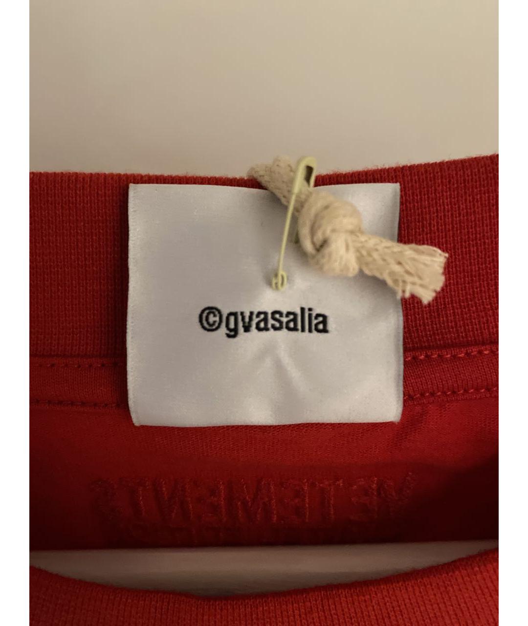 VETEMENTS Красная хлопковая футболка, фото 5