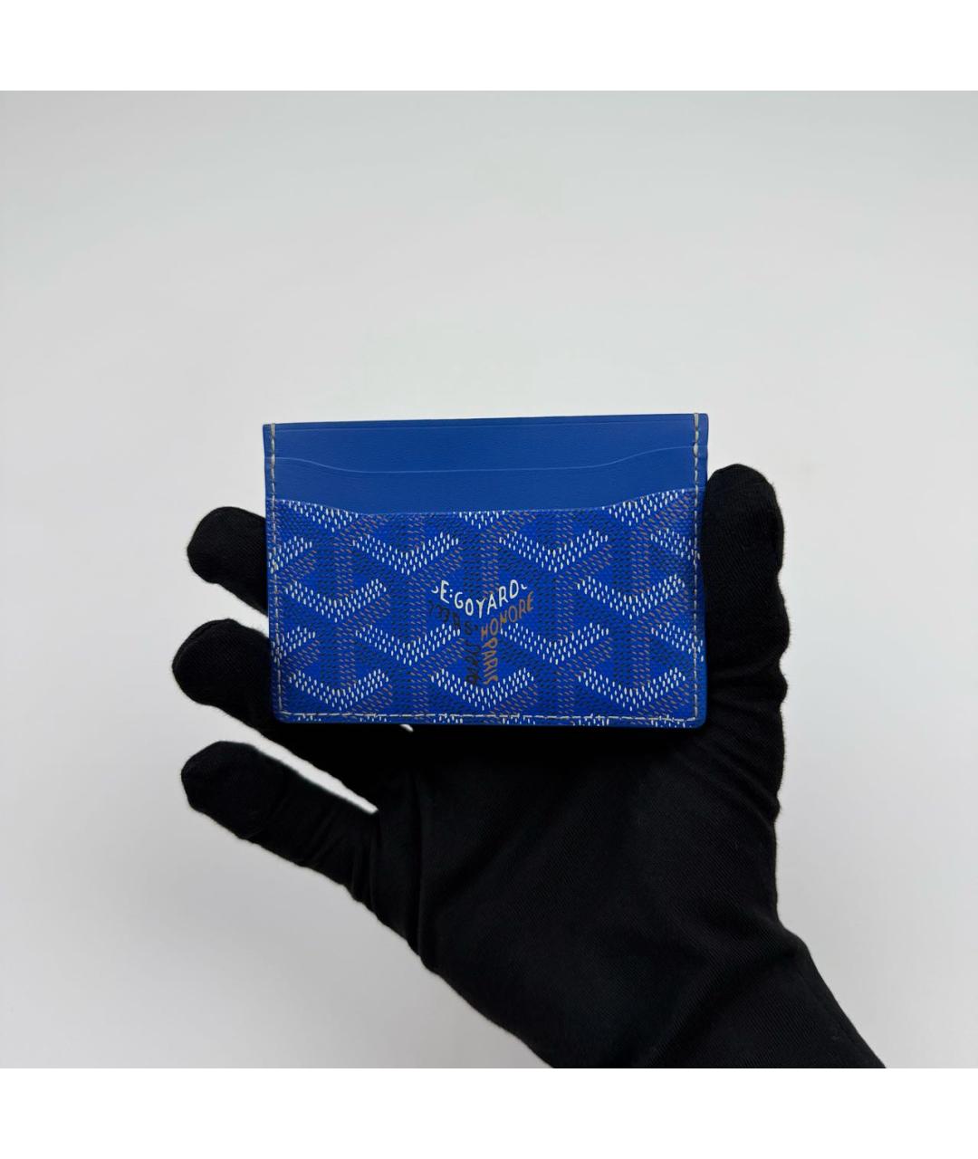 GOYARD Синий кожаный кардхолдер, фото 3