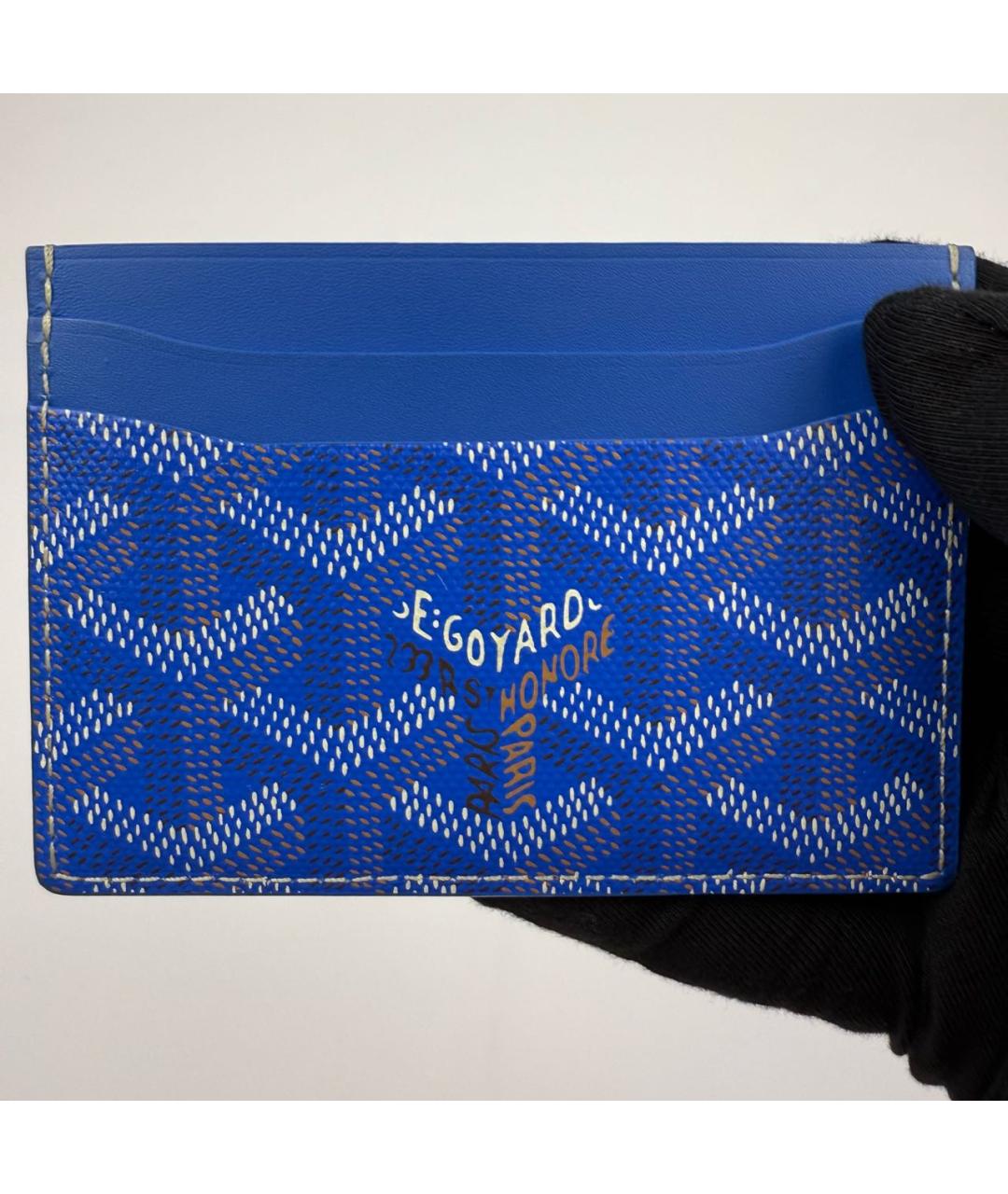 GOYARD Синий кожаный кардхолдер, фото 5