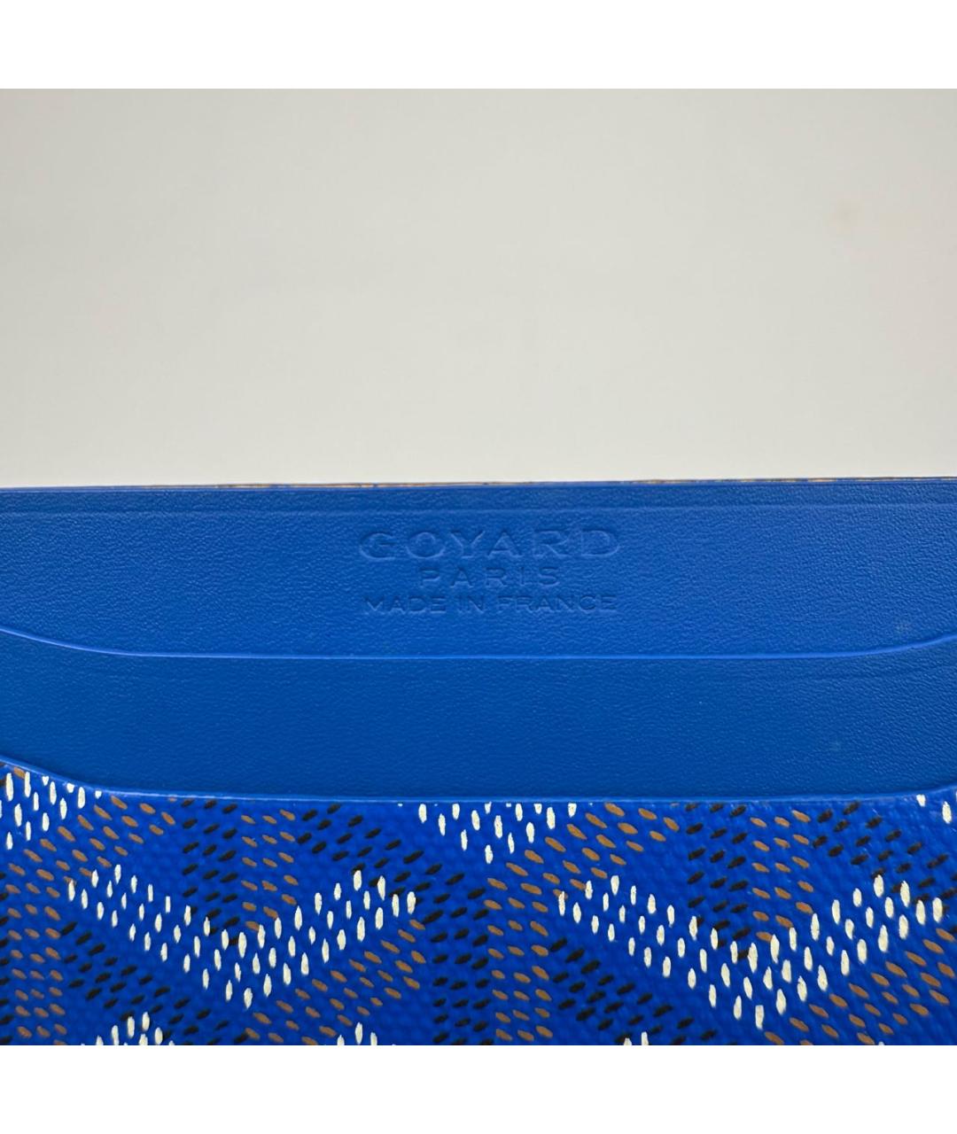 GOYARD Синий кожаный кардхолдер, фото 7