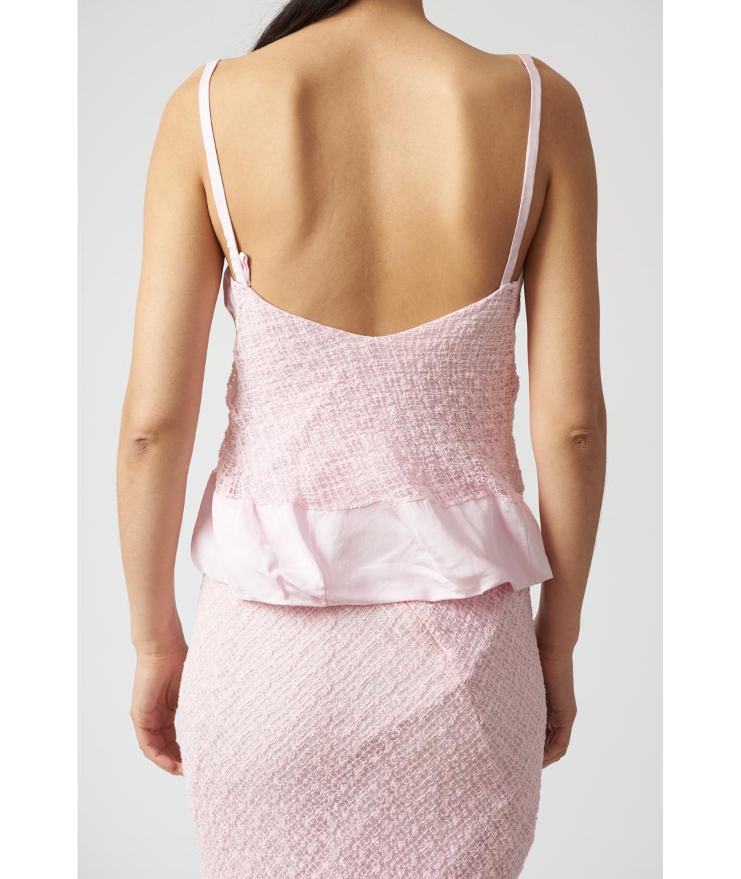 JIL SANDER Розовая хлопковая майка, фото 4