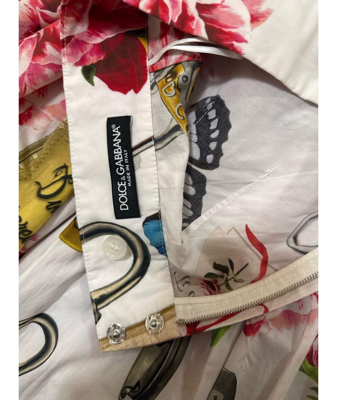 DOLCE&GABBANA Мульти хлопковая юбка миди, фото 3