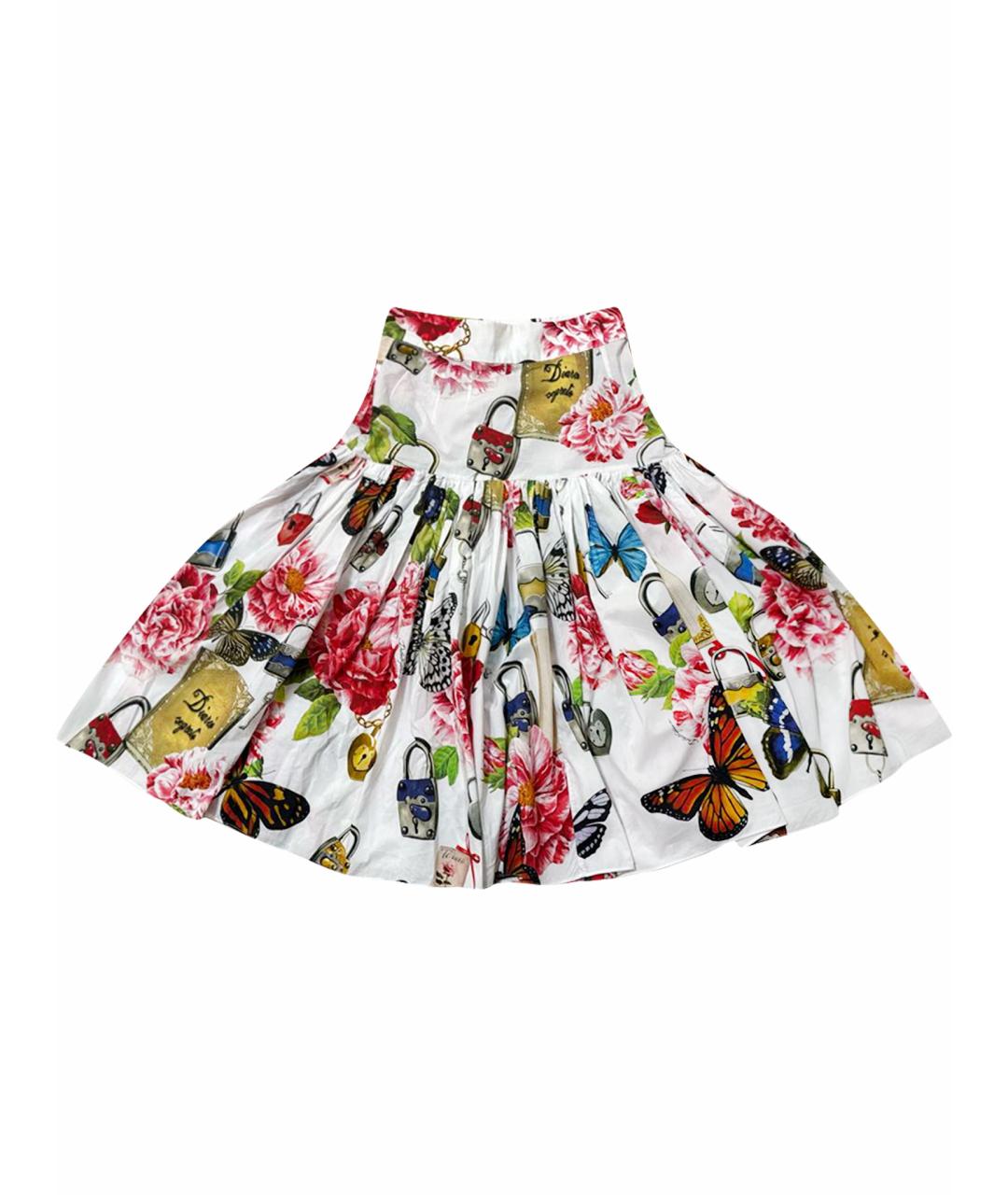 DOLCE&GABBANA Мульти хлопковая юбка миди, фото 1