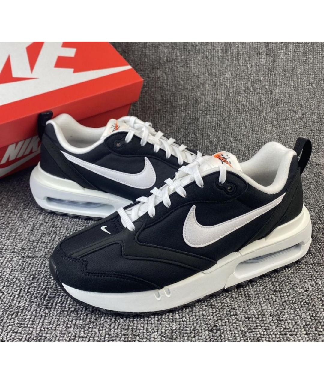 NIKE Черные текстильные низкие кроссовки / кеды, фото 6