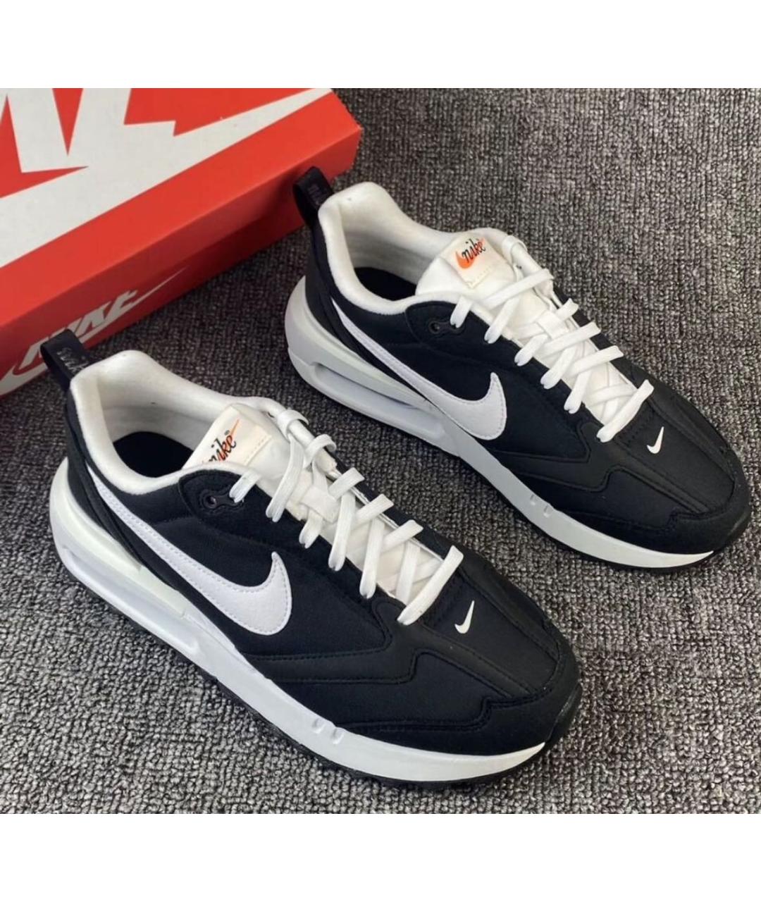 NIKE Черные текстильные низкие кроссовки / кеды, фото 5