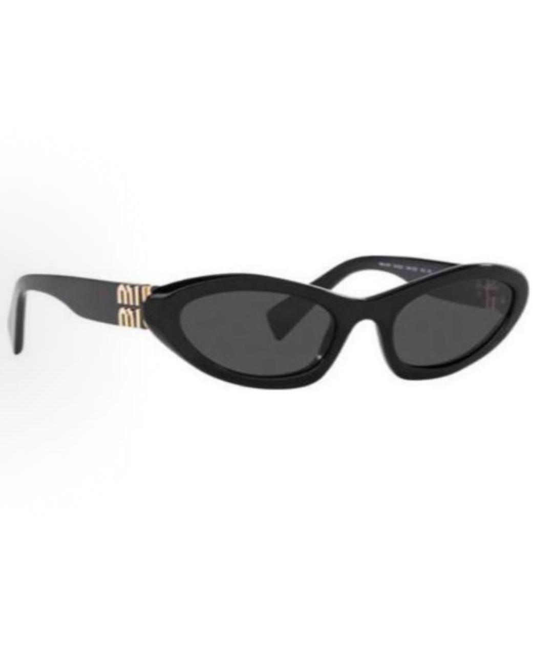 MIU MIU Черные пластиковые солнцезащитные очки, фото 5