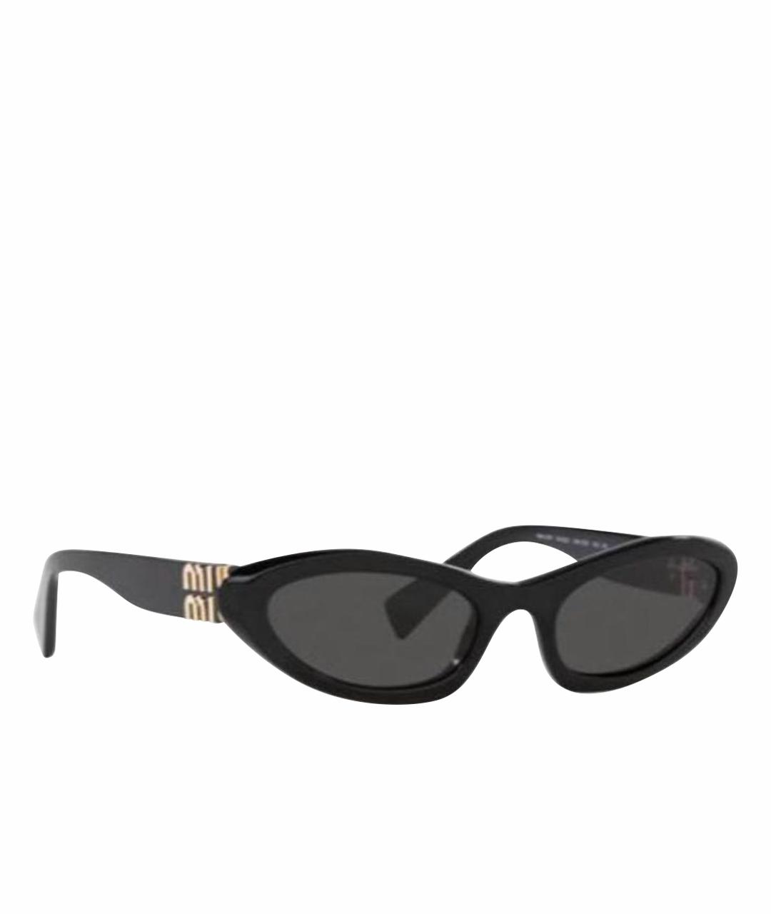 MIU MIU Черные пластиковые солнцезащитные очки, фото 1